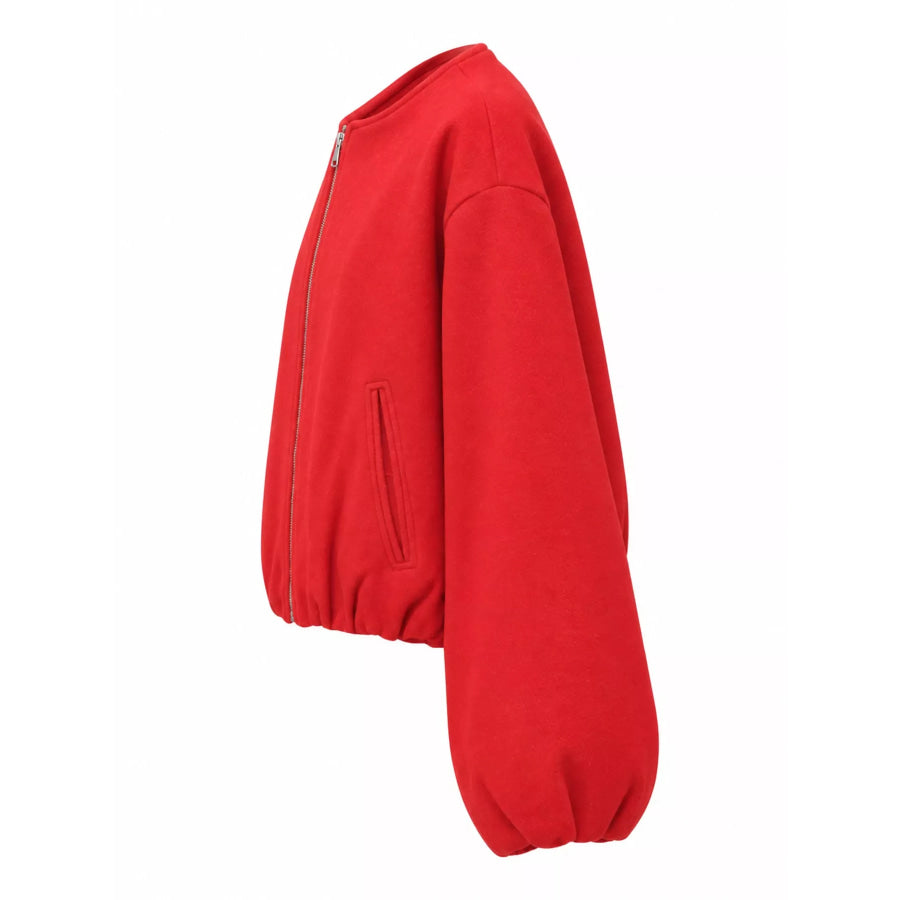 Fleece Zip-Up Cropped Jacket Apparel and Accessories