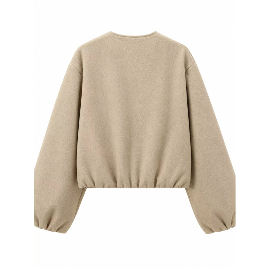 Fleece Zip-Up Cropped Jacket Apparel and Accessories