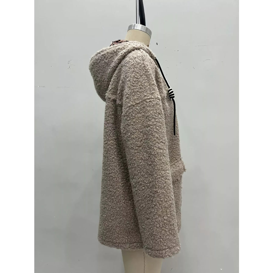 Fleece Zip Up Hooded Outerwear Apparel and Accessories
