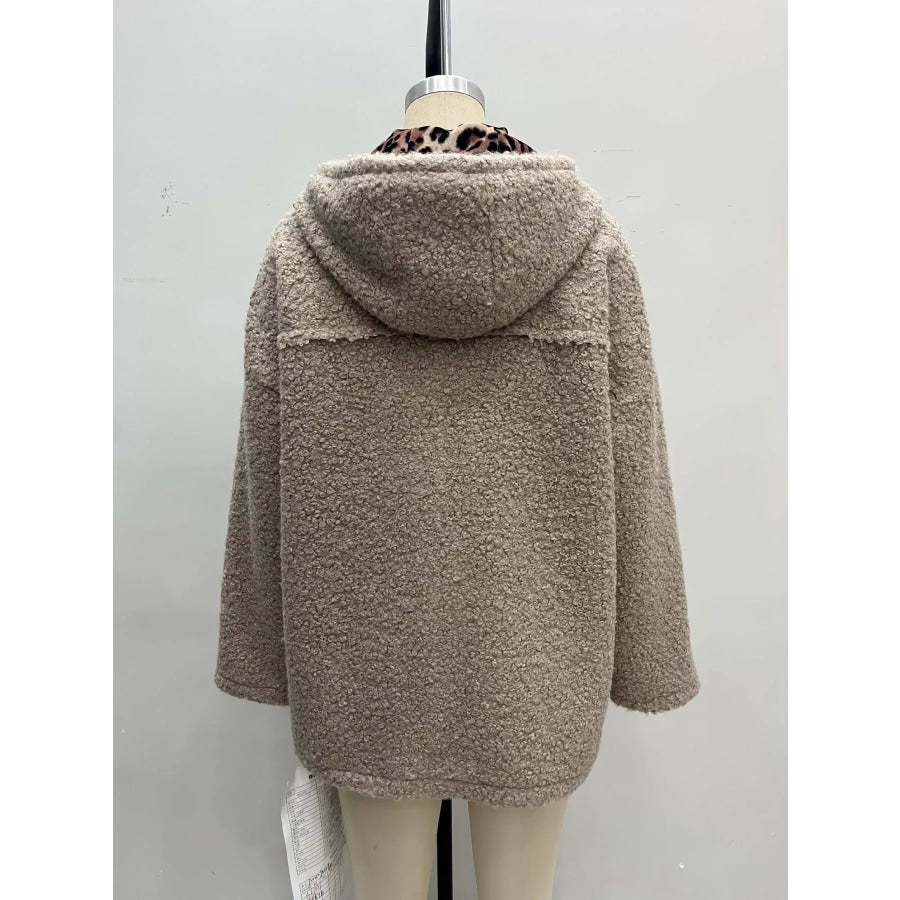 Fleece Zip Up Hooded Outerwear Apparel and Accessories