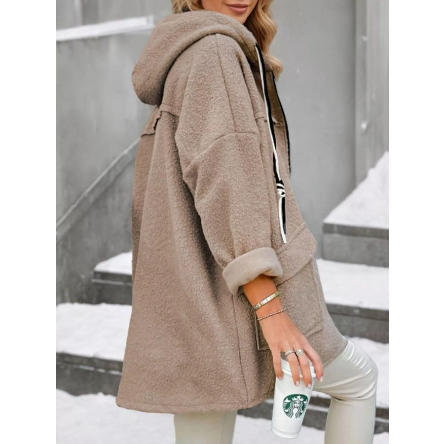 Fleece Zip Up Hooded Outerwear Apparel and Accessories