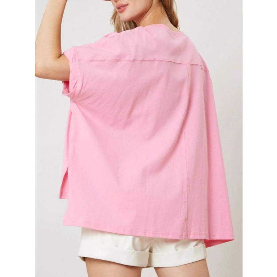 Flip-Flop Print Round Neck Casual T-Shirt Apparel and Accessories