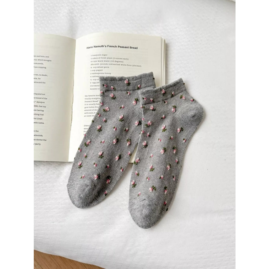 Floral Ankle Socks Apparel and Accessories