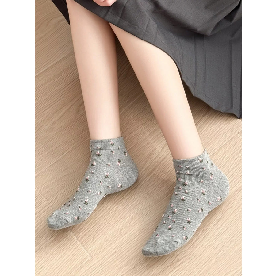 Floral Ankle Socks Apparel and Accessories
