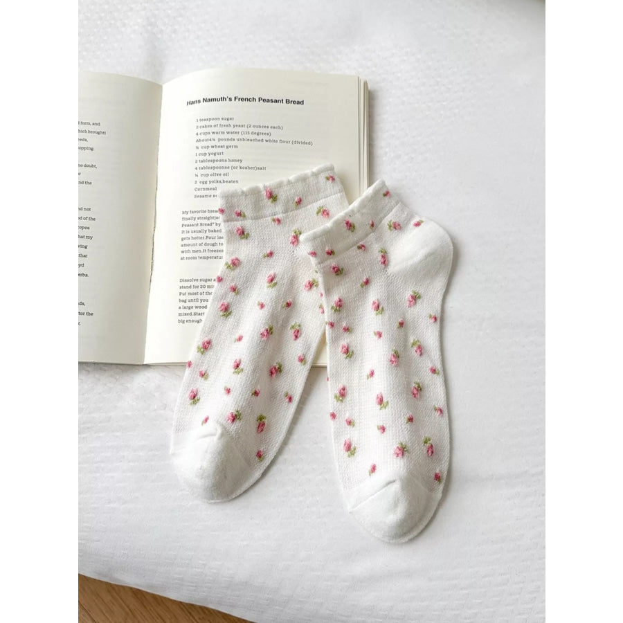 Floral Ankle Socks Apparel and Accessories