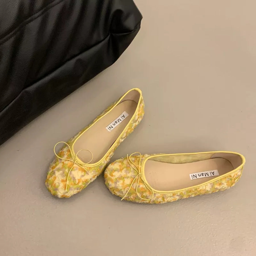 Floral Bow Slip-Ons Apparel and Accessories