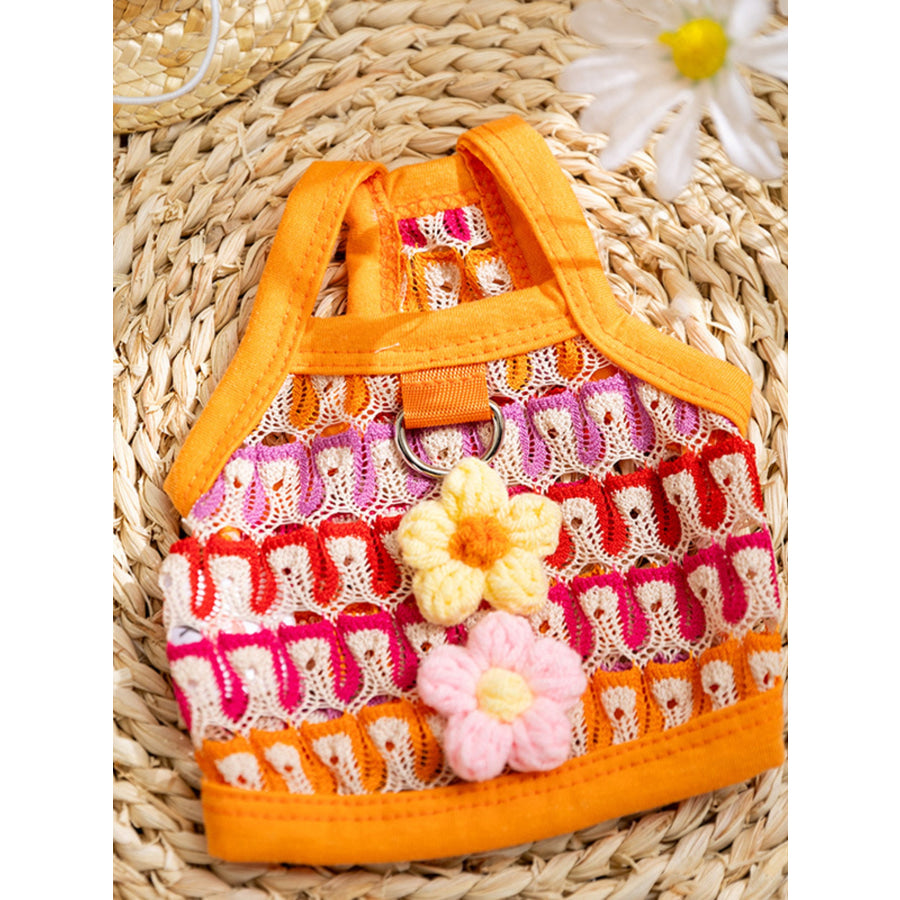 Floral Breathable Pet Top Apparel and Accessories