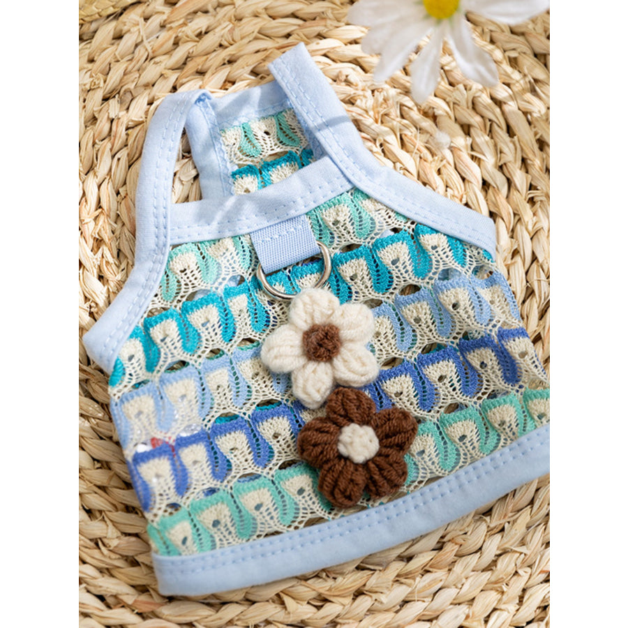 Floral Breathable Pet Top Apparel and Accessories