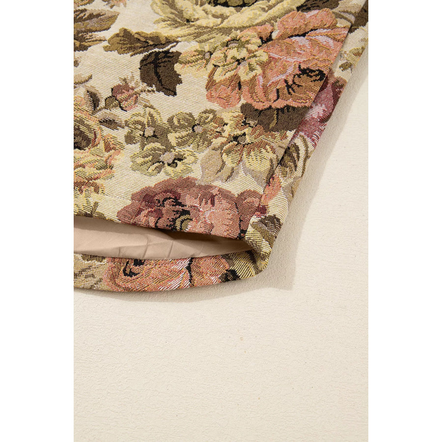 Floral Button Up Long Sleeve Shacket Apparel and Accessories