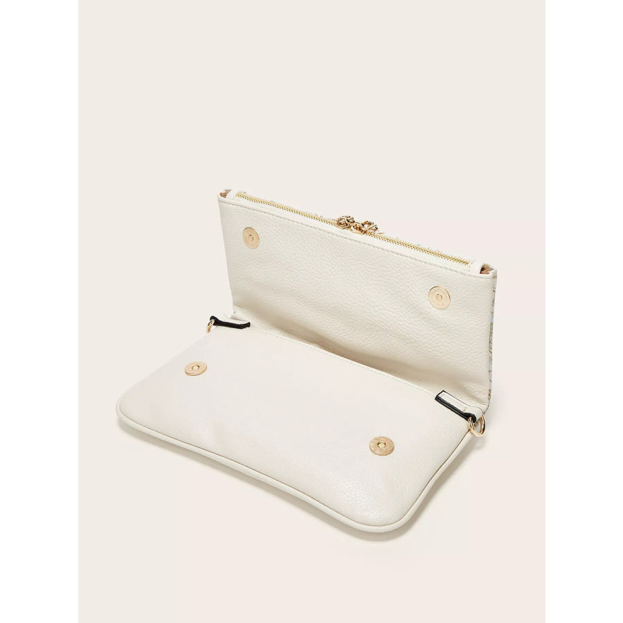 Floral Chain Shoulder Bag Blush Pink / ONESIZE Apparel and Accessories