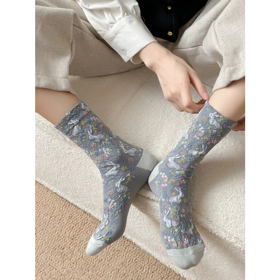 Floral Cotton Socks Apparel and Accessories