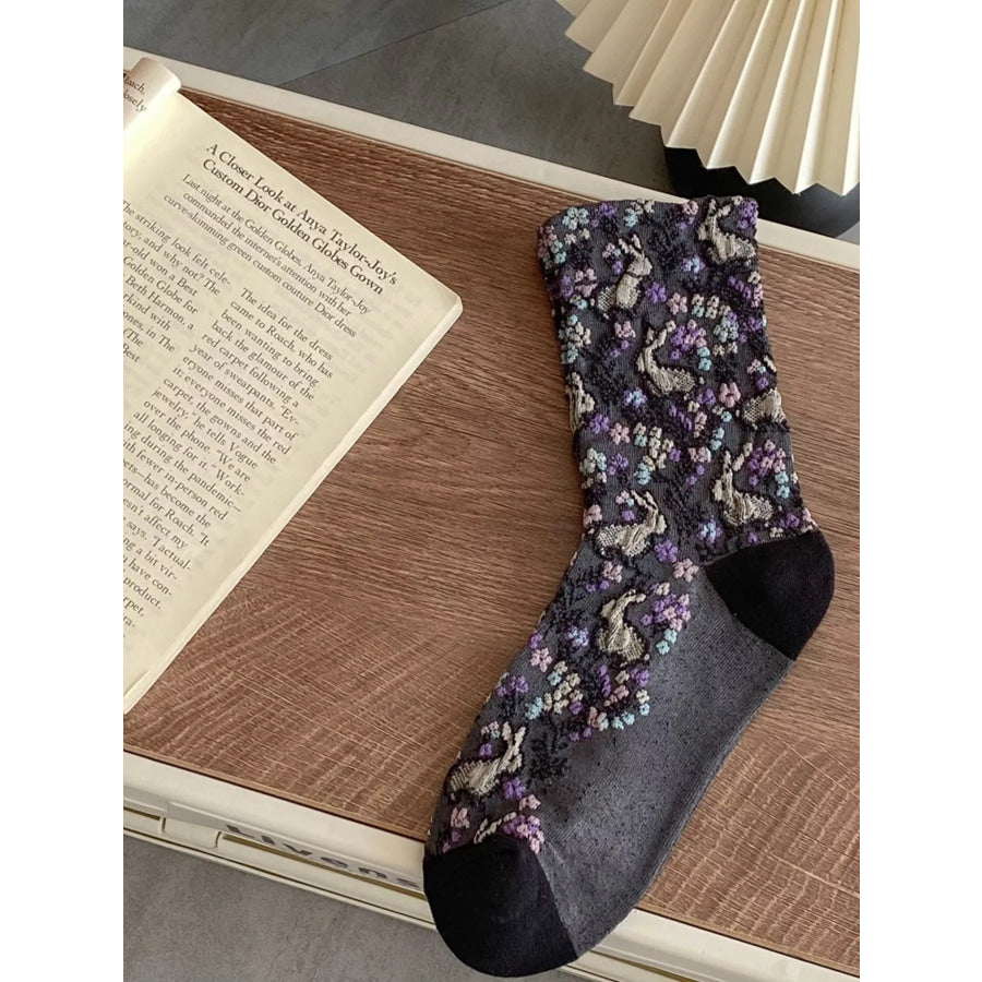 Floral Cotton Socks Apparel and Accessories