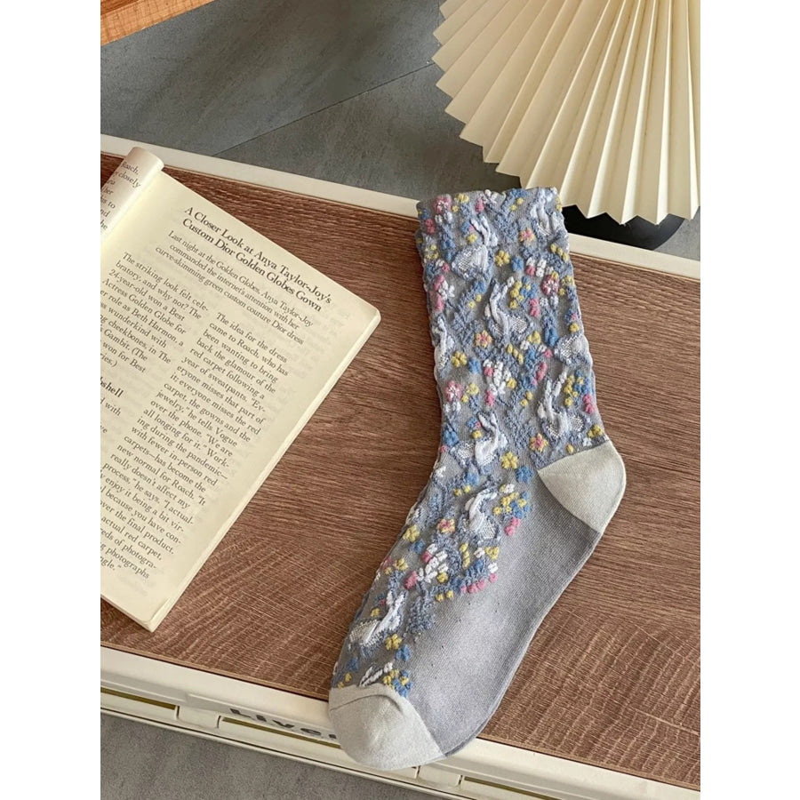 Floral Cotton Socks Apparel and Accessories