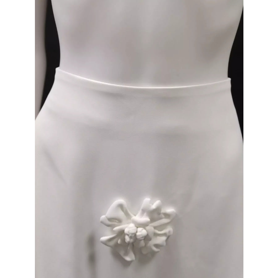 Floral Embellished Midi Skirt Apparel and Accessories
