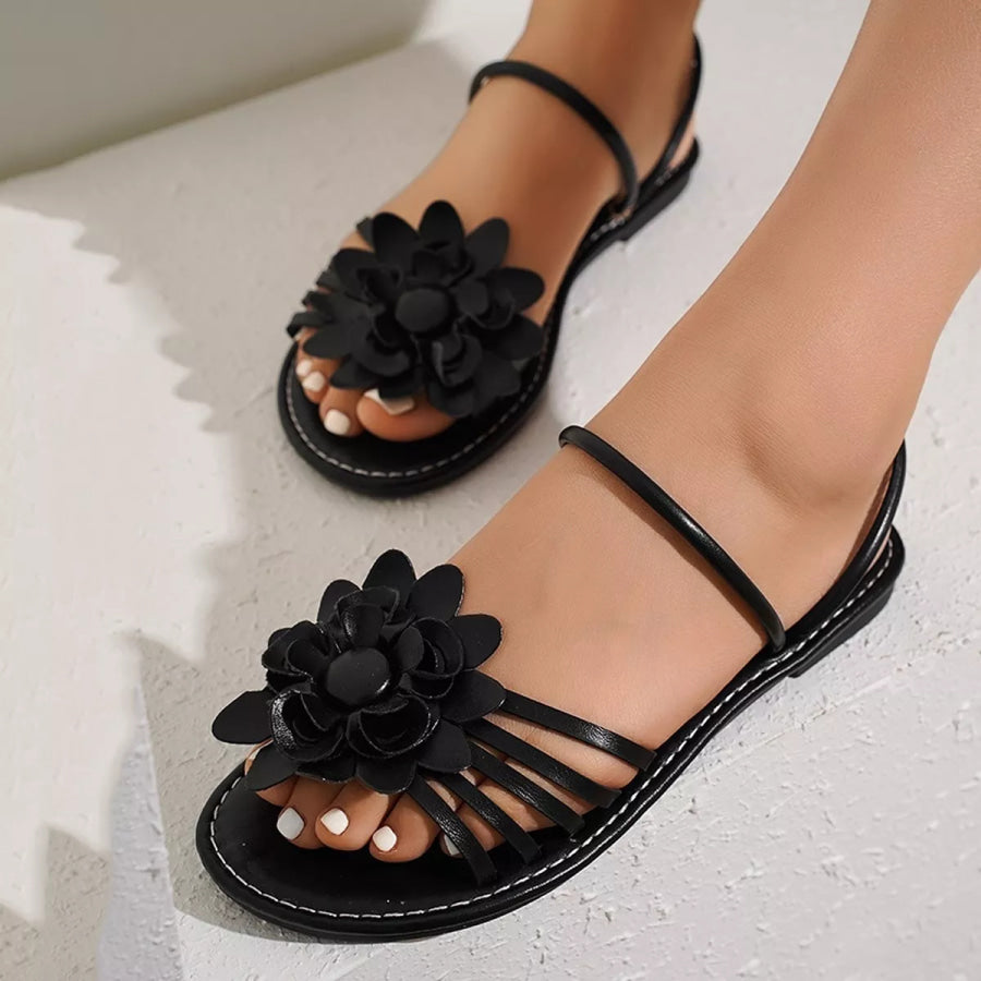 Floral Embellished Sandals Apparel and Accessories