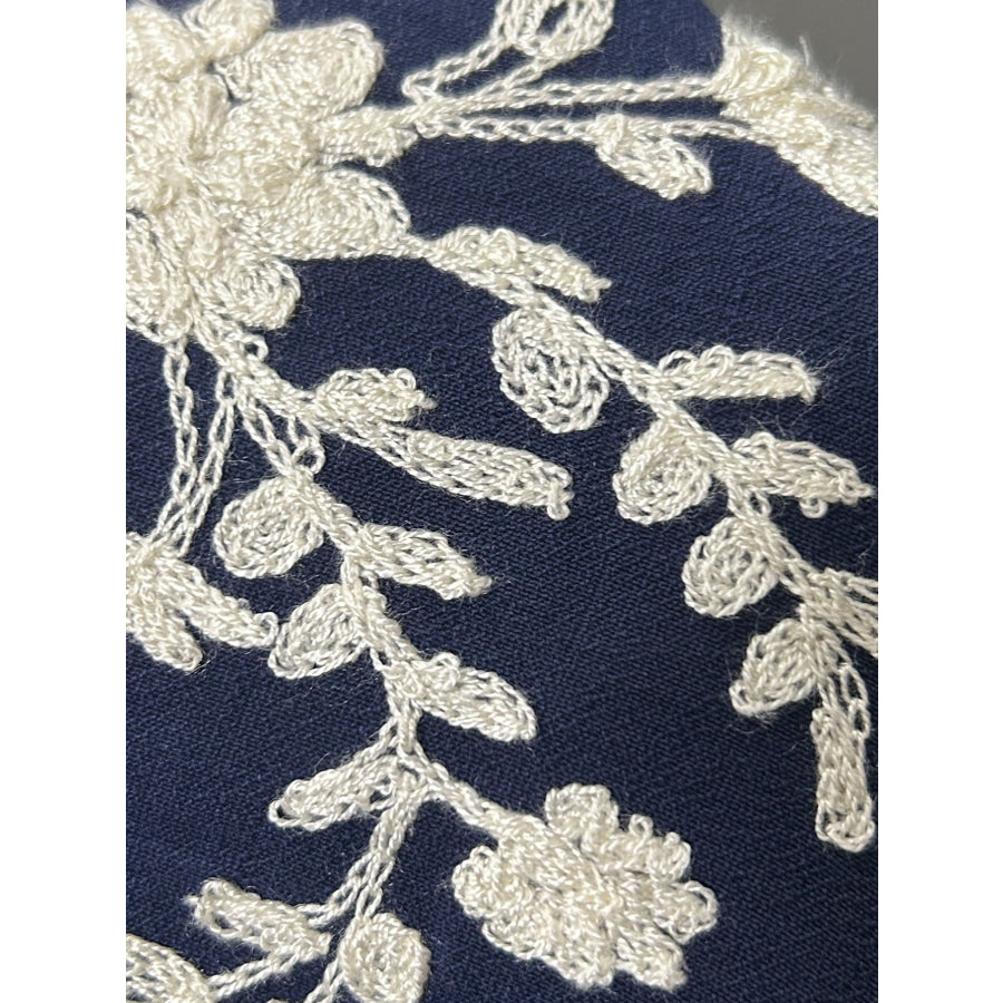 Floral Embroidered Button Down Shirt Apparel and Accessories