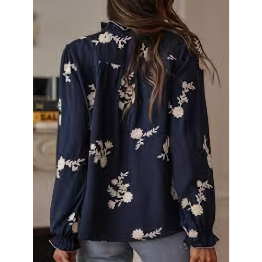 Floral Embroidered Button Down Shirt Apparel and Accessories