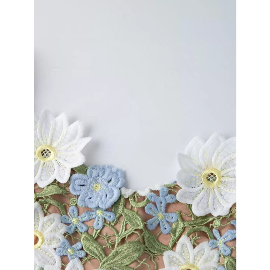 Floral Embroidered Maxi Dress Apparel and Accessories