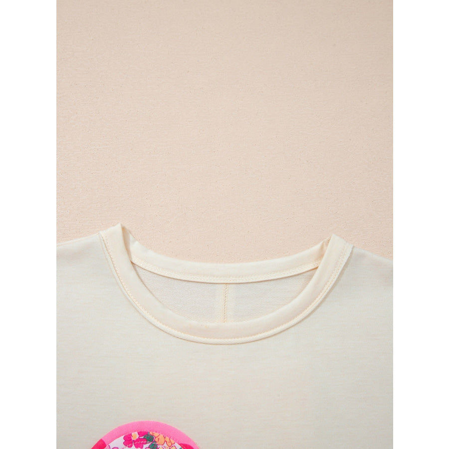 Floral Half Sleeve Oversized Top Apparel and Accessories