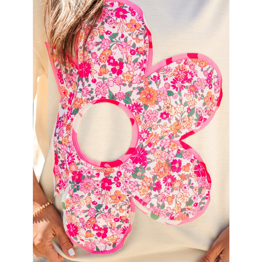 Floral Half Sleeve Oversized Top Apparel and Accessories