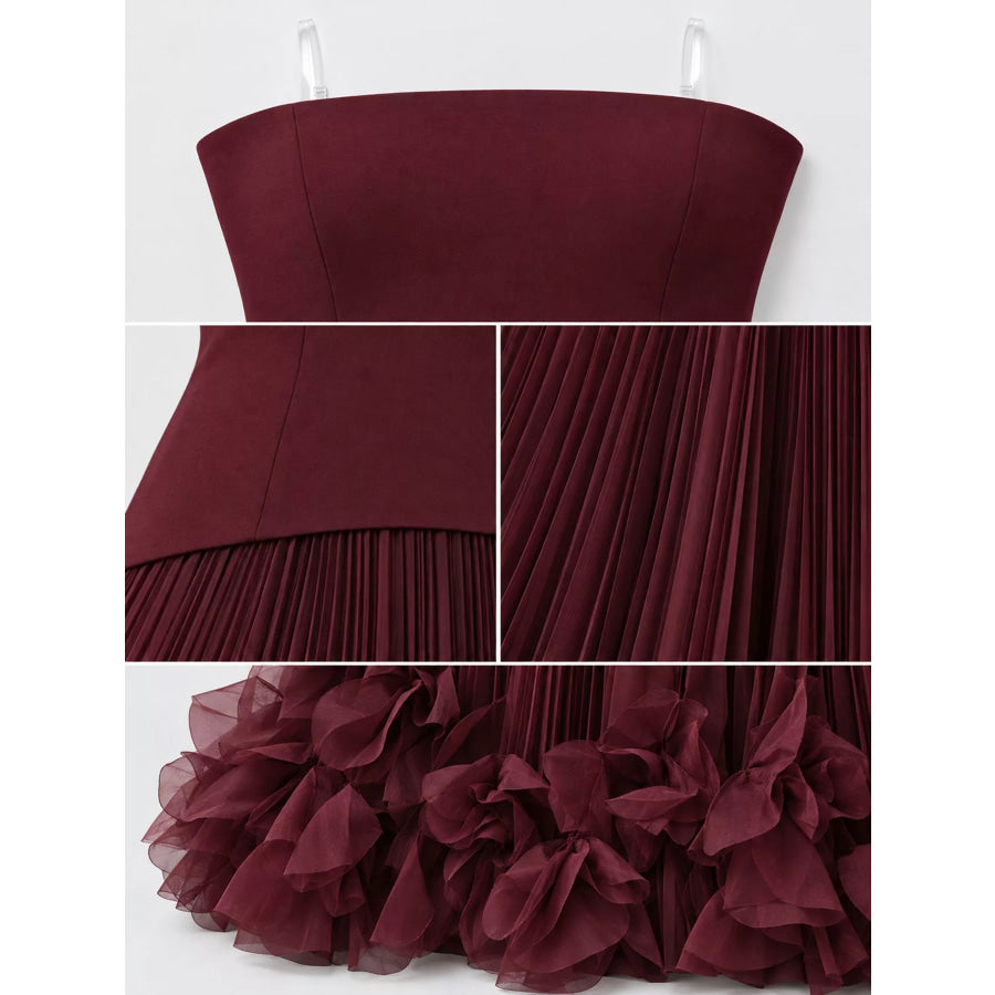 Floral Hem Evening Maxi Dress Apparel and Accessories