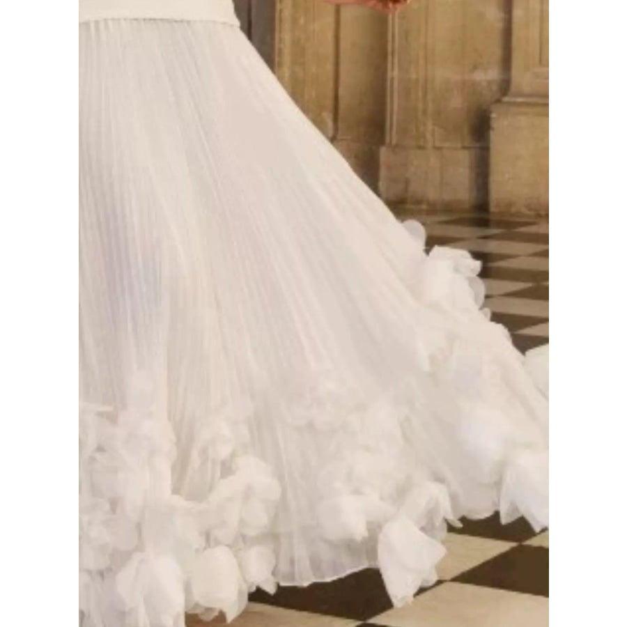 Floral Hem Evening Maxi Dress Apparel and Accessories