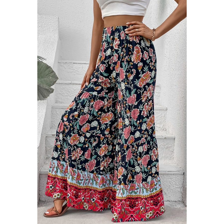 Floral High Waist Palazzo Pants