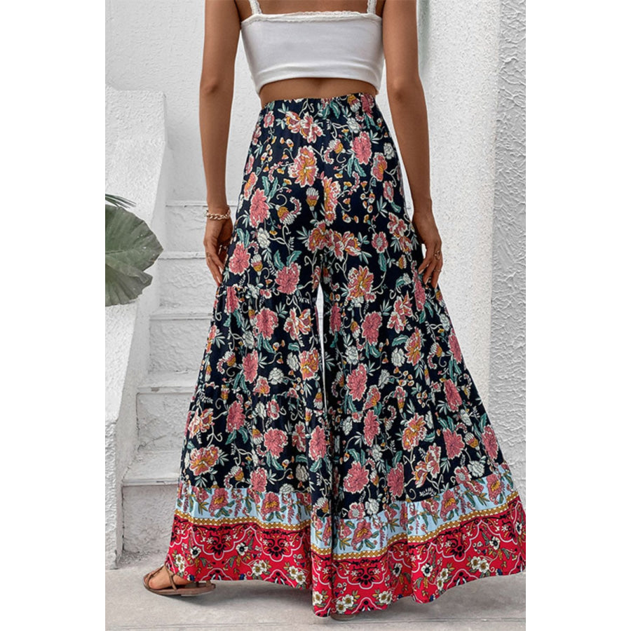 Floral High Waist Palazzo Pants Floral / S