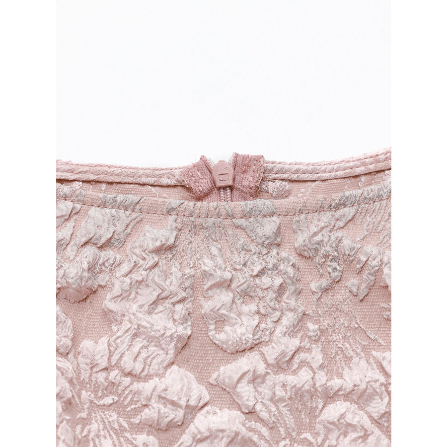Floral Jacquard Peplum Tank Apparel and Accessories