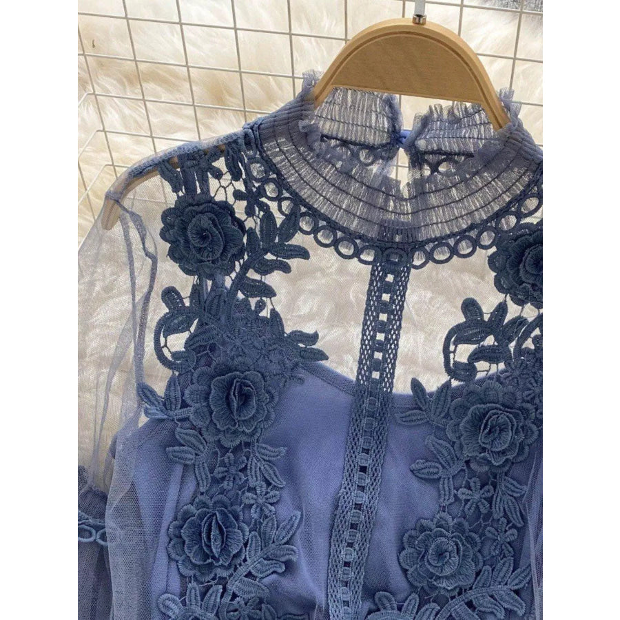 Floral Lace Blouse & Cami Set Apparel and Accessories