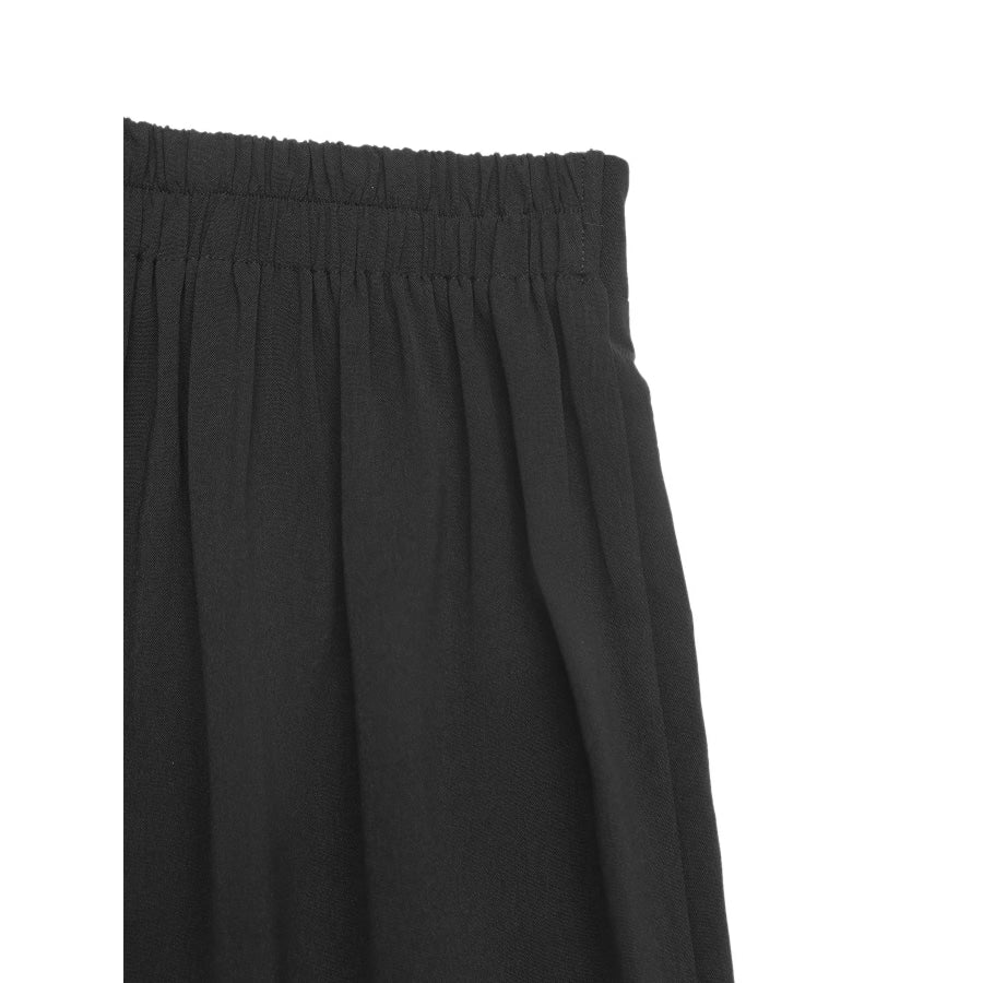 Floral Lace Hem Wide Leg Pants Apparel and Accessories