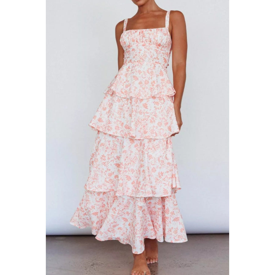 Floral Layered Maxi Dress Apparel and Accessories