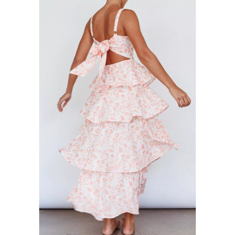 Floral Layered Maxi Dress Apparel and Accessories