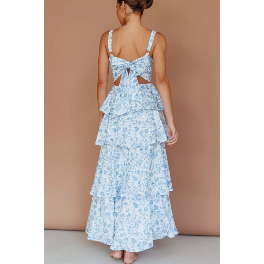 Floral Layered Maxi Dress Apparel and Accessories