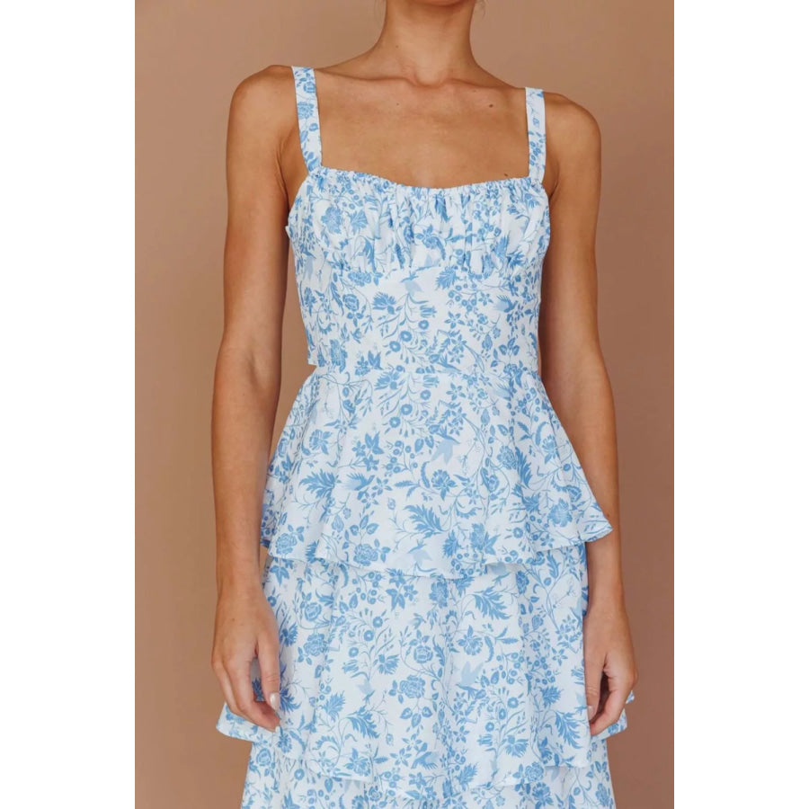 Floral Layered Maxi Dress Apparel and Accessories