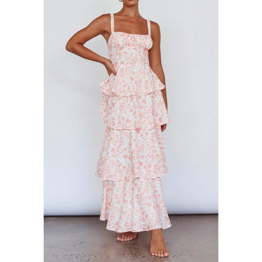 Floral Layered Maxi Dress Apparel and Accessories
