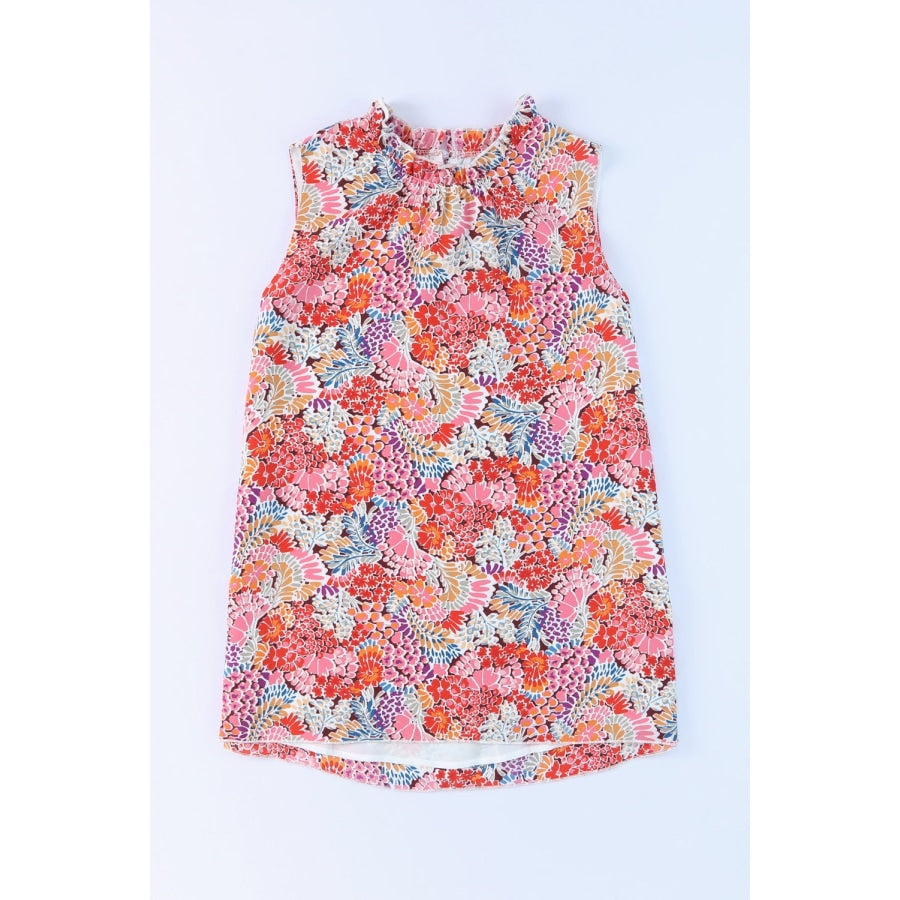 Floral Mock Neck Tank Top