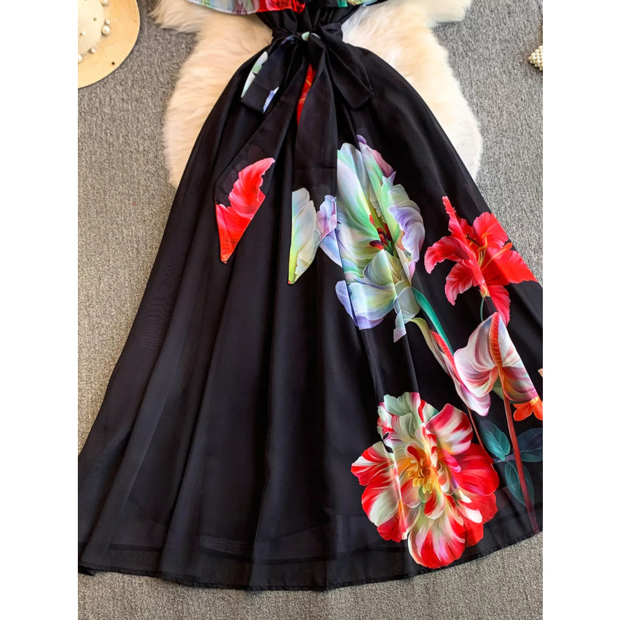Floral Off-Shoulder A-Line Dress Apparel and Accessories
