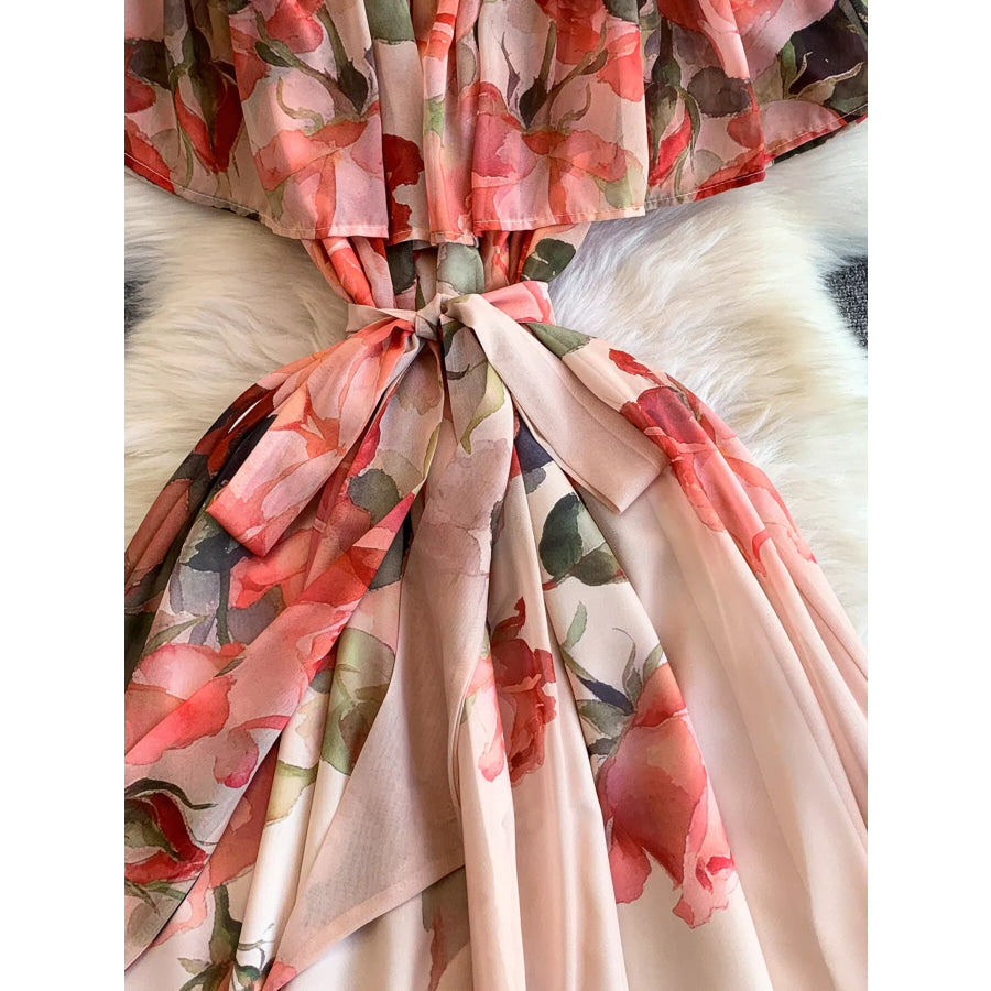 Floral Off-Shoulder A-Line Dress Apparel and Accessories