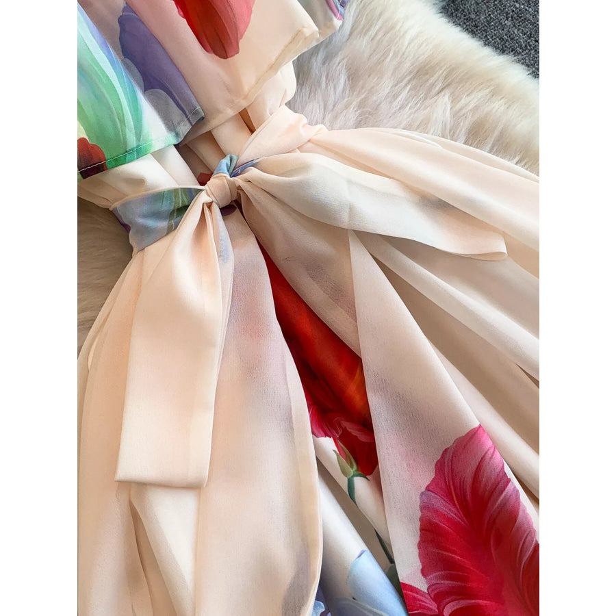 Floral Off-Shoulder A-Line Dress Apparel and Accessories