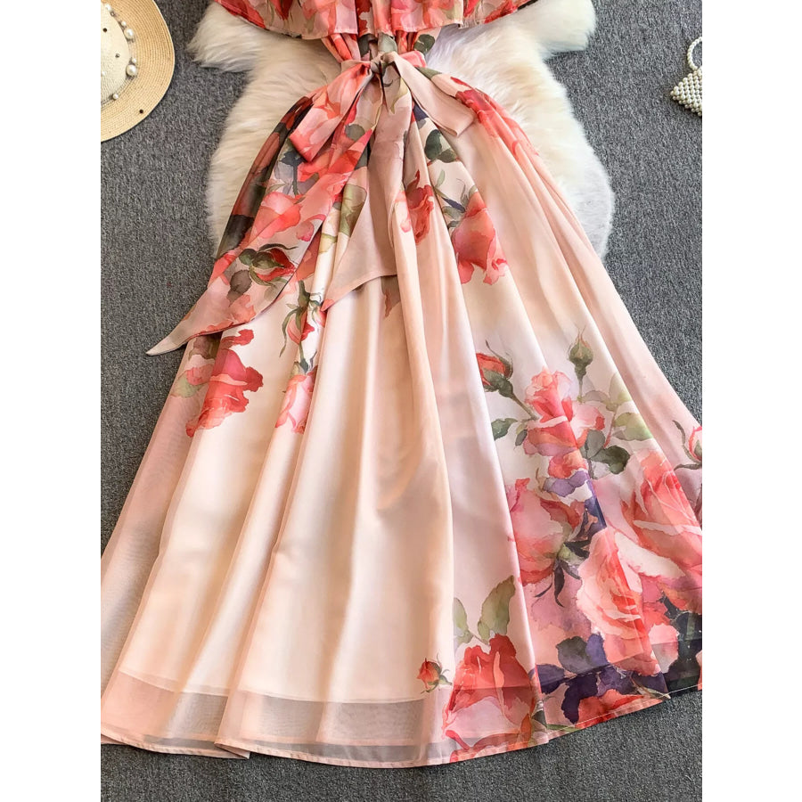 Floral Off-Shoulder A-Line Dress Apparel and Accessories