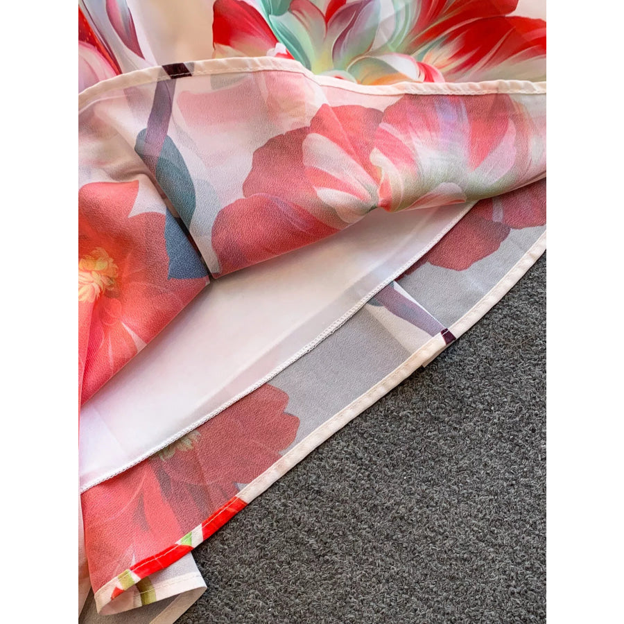 Floral Off-Shoulder A-Line Dress Apparel and Accessories