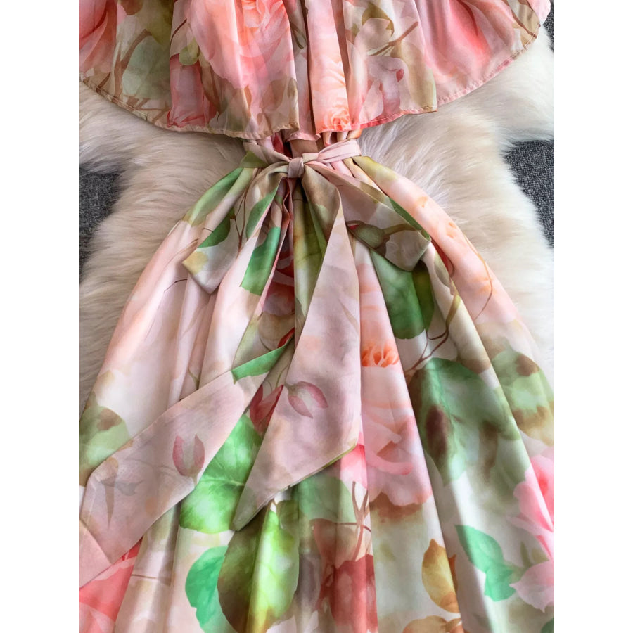 Floral Off-Shoulder A-Line Dress Apparel and Accessories