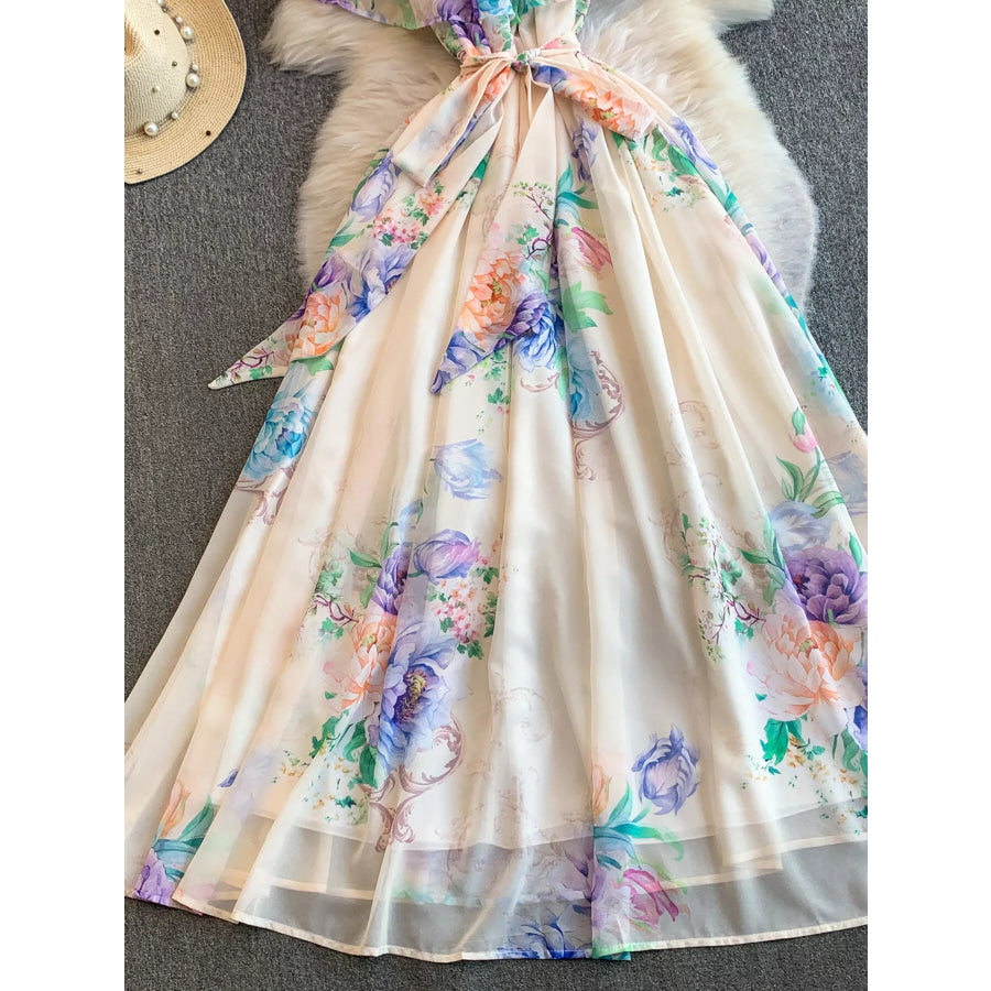 Floral Off-Shoulder A-Line Dress Apparel and Accessories