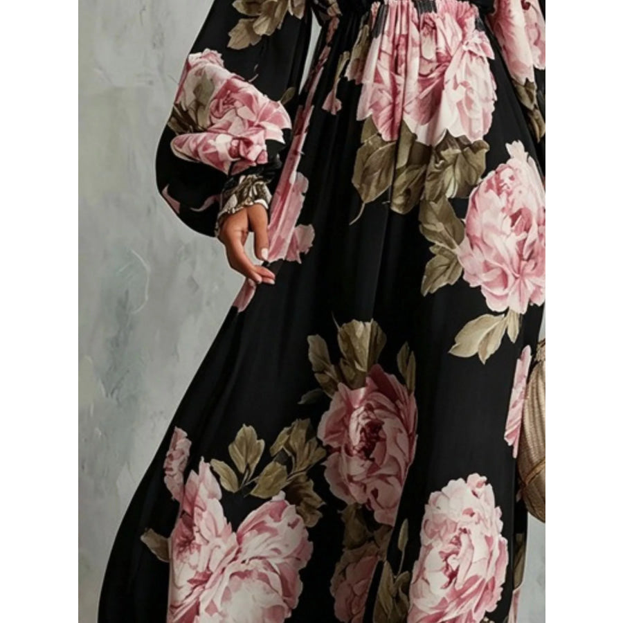 Floral Off Shoulder Maxi Dress Apparel and Accessories