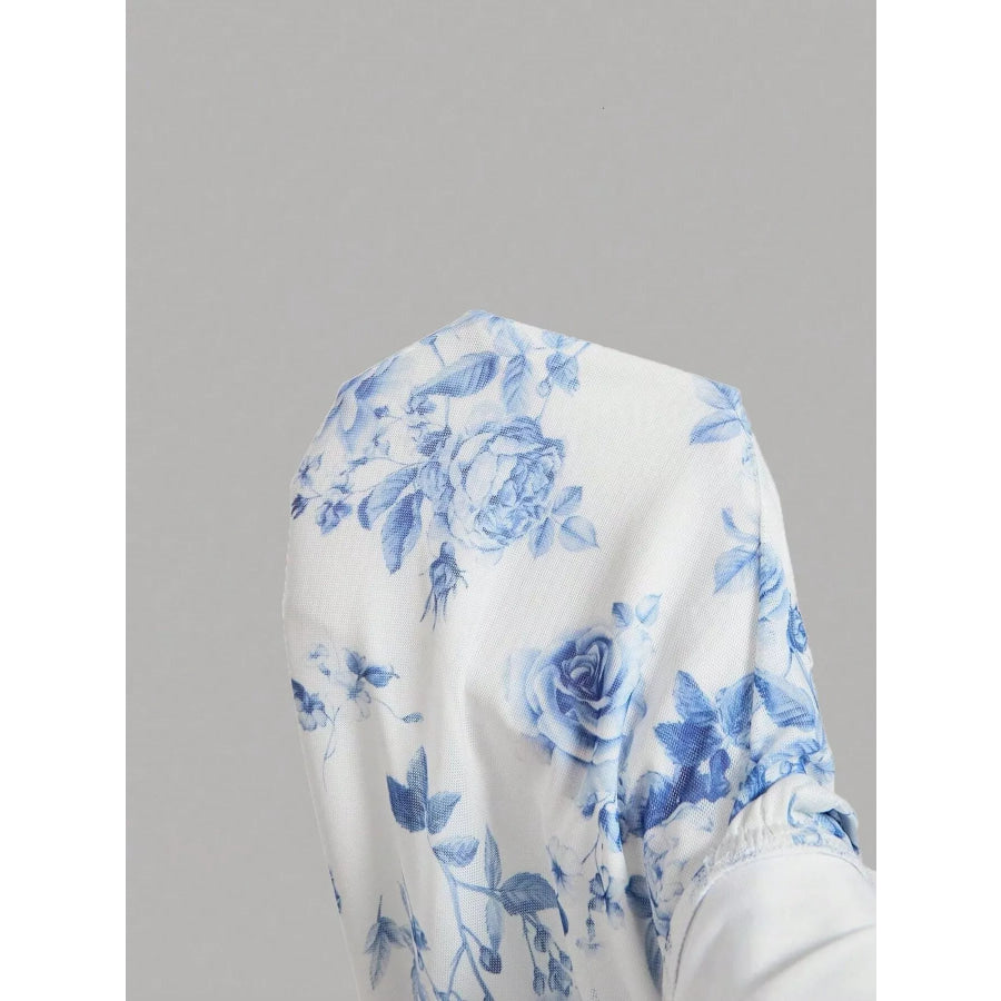 Floral Print Bodycon Midi Dress Apparel and Accessories