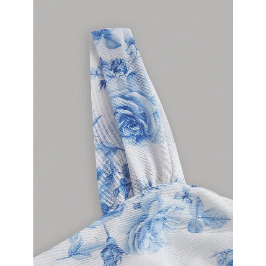 Floral Print Bodycon Midi Dress Apparel and Accessories