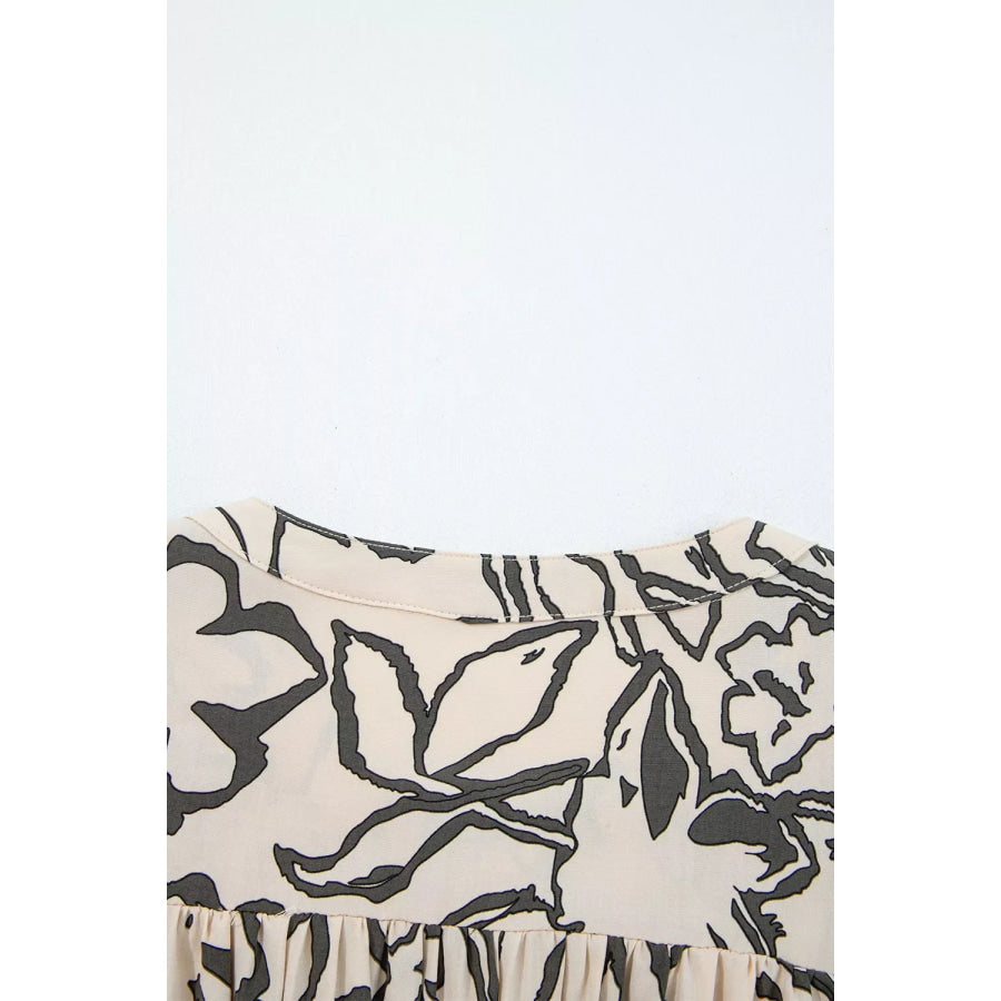 Floral Print Button-Down Shirt Apparel and Accessories