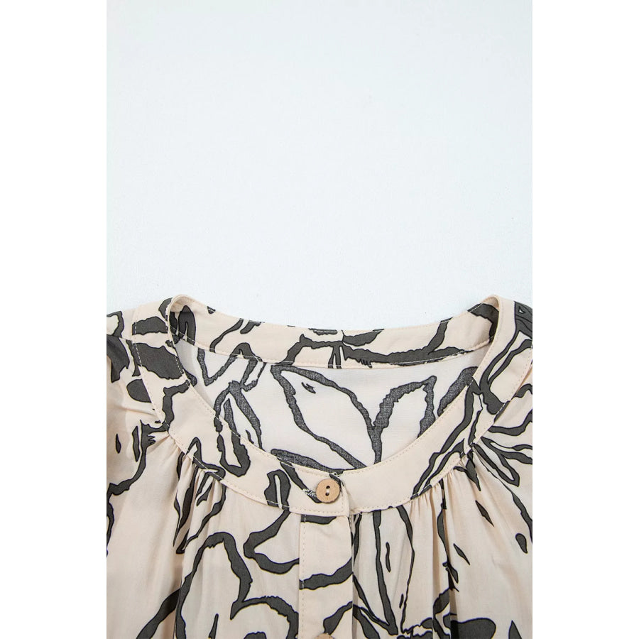 Floral Print Button-Down Shirt Apparel and Accessories