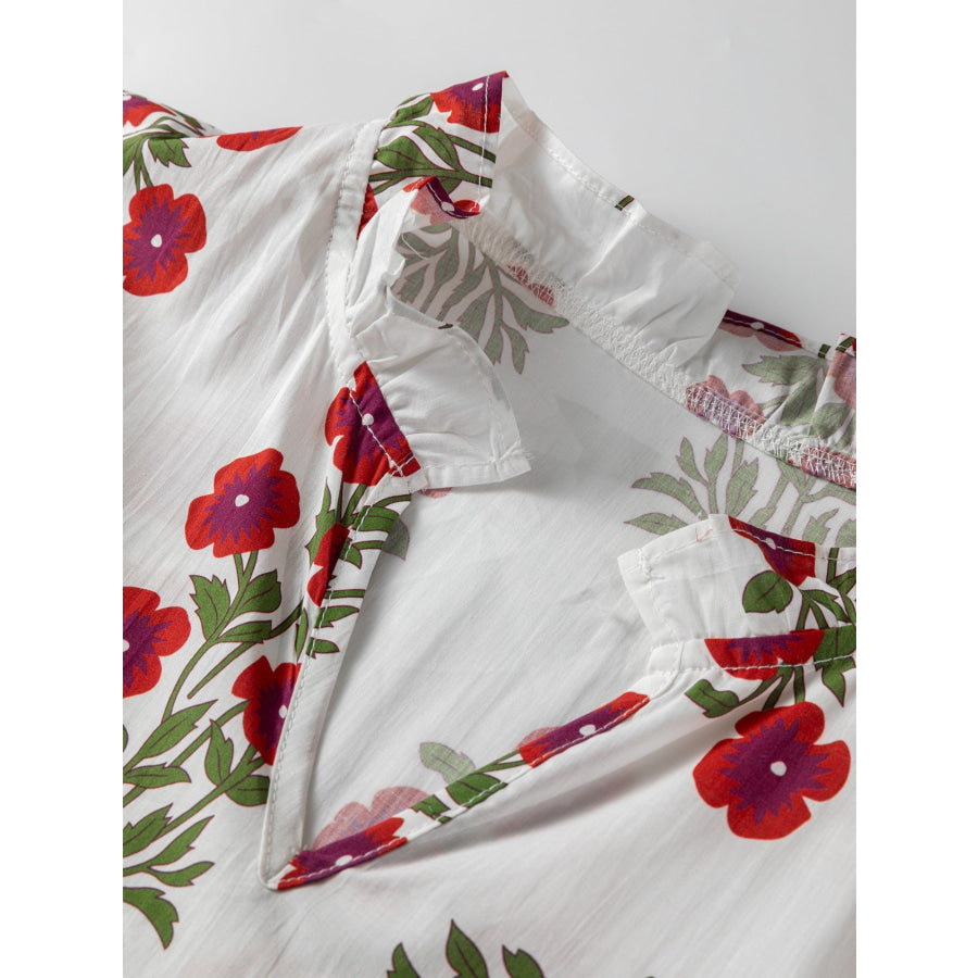 Floral Print Casual Mini Dress Apparel and Accessories